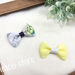 ベビー&キッズ＊小さめリボンが可愛い＊ボタニカルグリーン＊ヘアアクセ＊ヘアクリップ