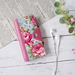 iPhone6/6ｓ/7◆ローズ×ＲＯＳＥ◆手帳型スマホケース【水色】