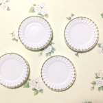 ミニチュア  金縁のフリル皿    ４枚入り　【Ｓ-8】