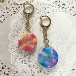 選べる2カラー☆名前入り！ダイダイ柄キーホルダー