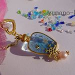 レジン☆バッグチャーム☆雪の結晶香水瓶☆
