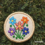 お花の刺繍ブローチ✴︎238
