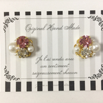 ♡ビジューピアス【薄いピンク】♡