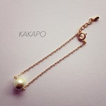 Mint green cotton pearl A bracelet (NO.609)