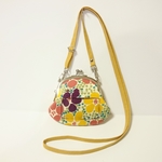 制作依頼品☆長さ調整ショルダー紐付 き♪ がま口 パスケース (flower)