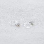 １０pcs《シルバー》丸玉カン付きノンホールイヤリング