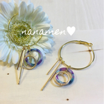 ダブルリングスティックピアス
