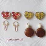 ハートピアス/イヤリング(レッド)