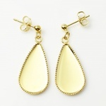 ★特別価格！！【高品質日本製】No.15 ピアス （ドロップ）　5ペア（10個） ゴールド ミール皿 土台 　11×20mm  ティア 雫 ドロップ