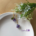 【送料無料】アシンメトリーのアジサイみたいなピアス/イヤリング