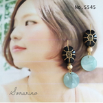 No.S545 ゆらり♪べっ甲×Flowerピアス