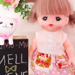 [ピンク♡お花とケーキ ノースリーブワンピース♩ メルちゃん  