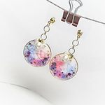【 受注制作】爽やかにオシャレに★flowerピアス«手描き»