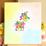 寄せ書き用色紙♡花文字《感謝》