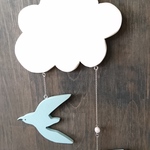 雲と鳥のオーナメント