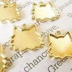 猫のミール皿２　小〇5個　☆マットゴールド/金色　セッテイング　レジン