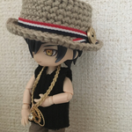 夏帽子アクセセット:金ボタン