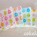🍑 メルヘン♪パオちゃん🐘 🍑 ふわふわ&やわらか８重ガーゼ ハンカチ♪４枚セット（無添加ガーゼ使用）