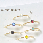 一粒スワロフスキー♪ 華奢リング＊