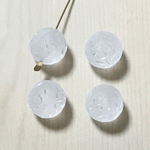 IMPORT FROSTED FLOWER ROUND ACRYL BEADS