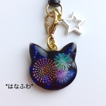 *ねこと花火*5（ストラップへの変更可）
