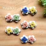 【陶土・陶器】お花❀✿ブローチ