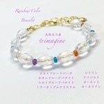 🌈レインボーCOLOR🌈7色の天然石Mixブレスレット💕お洒落なスリムtype🎀       