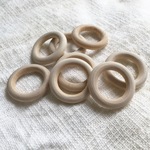 ウッドリングビーズ ナチュラル 33mm 6こ