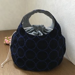 ころりんバッグ＊ミナペルホネン＊タンバリン ブラック