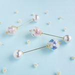 ❁ 新作 ❁ お花のヘアバトン -blue flower-
