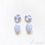 忘れな草の青色ピアス/イヤリング