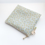 LIBERTY　Clementine　クレメンタイン　J15C(レモンイエロー) 　ビニコのかくしマチ付きポーチ　★サニタリーポーチに♪