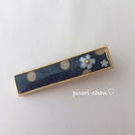 レジン☆ドットヘアクリップ♡ブルー