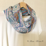 【新作】bleu turquoise & Terracotta* 春夏コットンスヌード
