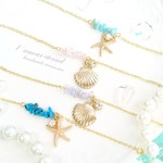 夏色♡涼しげ♪シェルとスターフィッシュの大人キレイなブレスレット♡