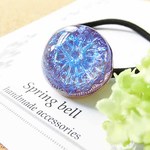 ガラスの花nightⅢ　ヘアゴム　レジン