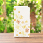 ガーベライエローの スマホケース 手帳型  iPhone XPERIA GALAXY AQUOS HUAWEI ケース 全機種対応 花柄