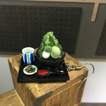 新作　京都祇園の抹茶かき氷　片耳ピアス