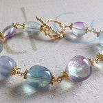 ⭐︎再販⭐︎mermaid 's rainbow bracelet/フローライト