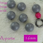  送料無料 ◇  Vintage  Beads / Round ライトネイビー 16ミリ 10pcs  13-O