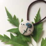 送料無料●刺繍のくるみぼたん。ヘアゴム。27ミリ