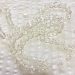 【40個】クラックガラスビーズ8mm