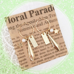 【SALE】メタルスター　ピアス　◇イヤリング可