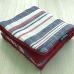 □663 Pile In Gauze ふわとろ大判ハンカチ Random Stripe