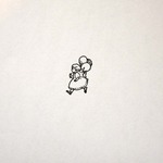 krimgen画：風船と女の子miniはんこ