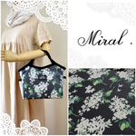 Miral.✻リバティArchiveLilacアーカイブ・ライラックの黒✻ビニコのバケットバッグ