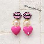 PinkLip♡Heart ピアス