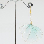 翡翠 一片 片耳ピアス