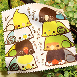 もしょもしょインコ柄メガネクリーナー♪