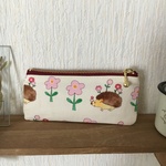 [再販]ピンクのお花🌸とハリネズミのキーケース🔑